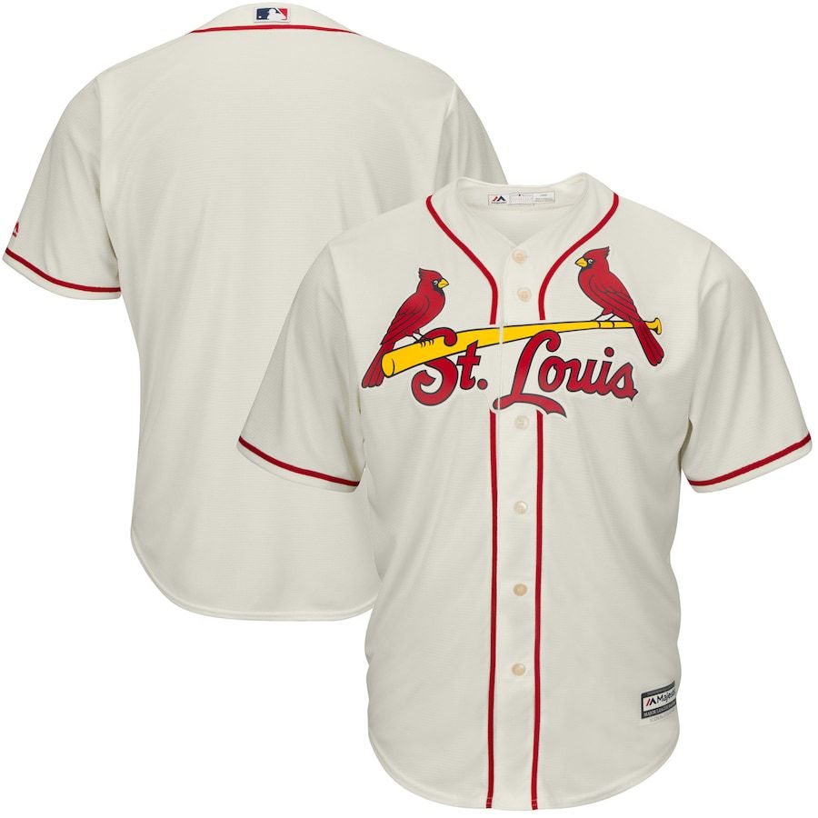 Mens St. Louis Cardinals Majestic Cream Alternate Cool Base Team MLB Jerseys->st.louis cardinals->MLB Jersey